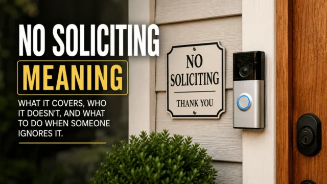 No Soliciting Meaning No Soliciting Meaning