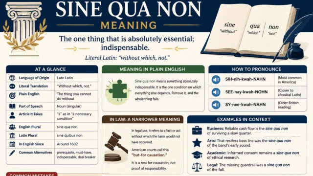 Sine Qua Non Meaning